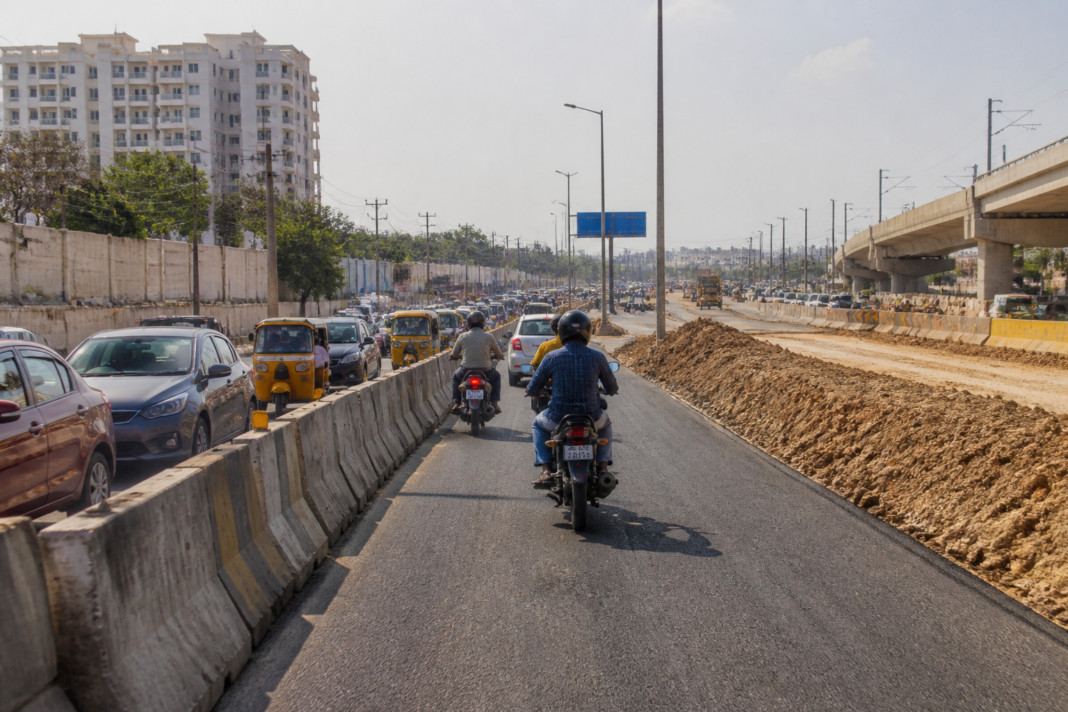 Hyderabad traffic restrictions near the Vaishali Nagar Railway underpass