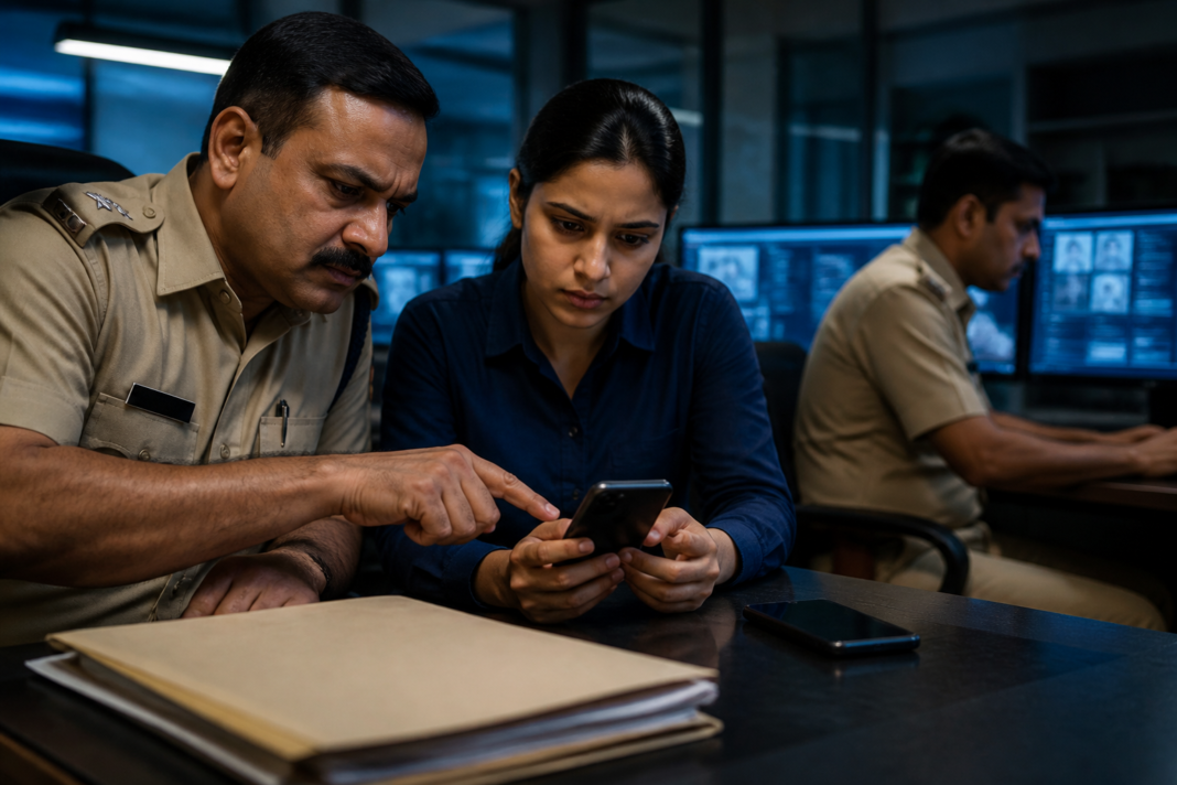 AI fake poster Delhi case represented by a cybercrime investigation into digital misinformation