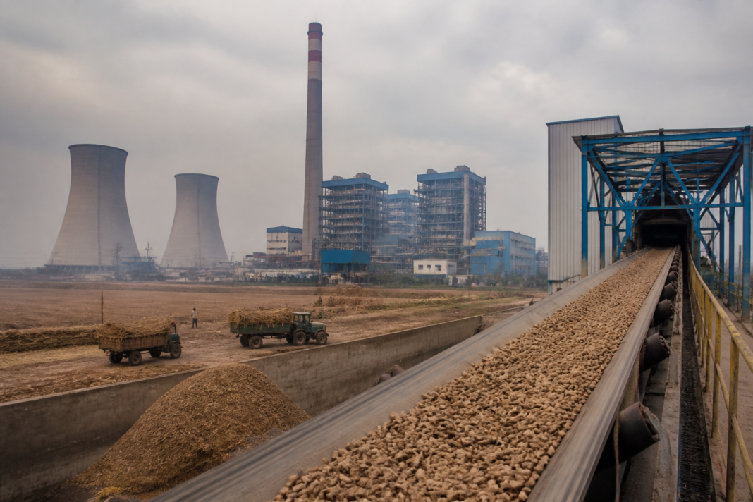 Biomass co-firing at a coal-fired thermal power plant linked to Delhi-NCR air pollution