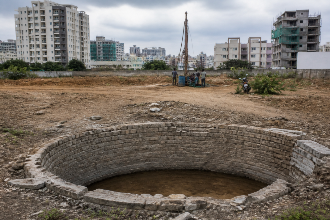 Hyderabad groundwater stress shown through a dry urban recharge landscape