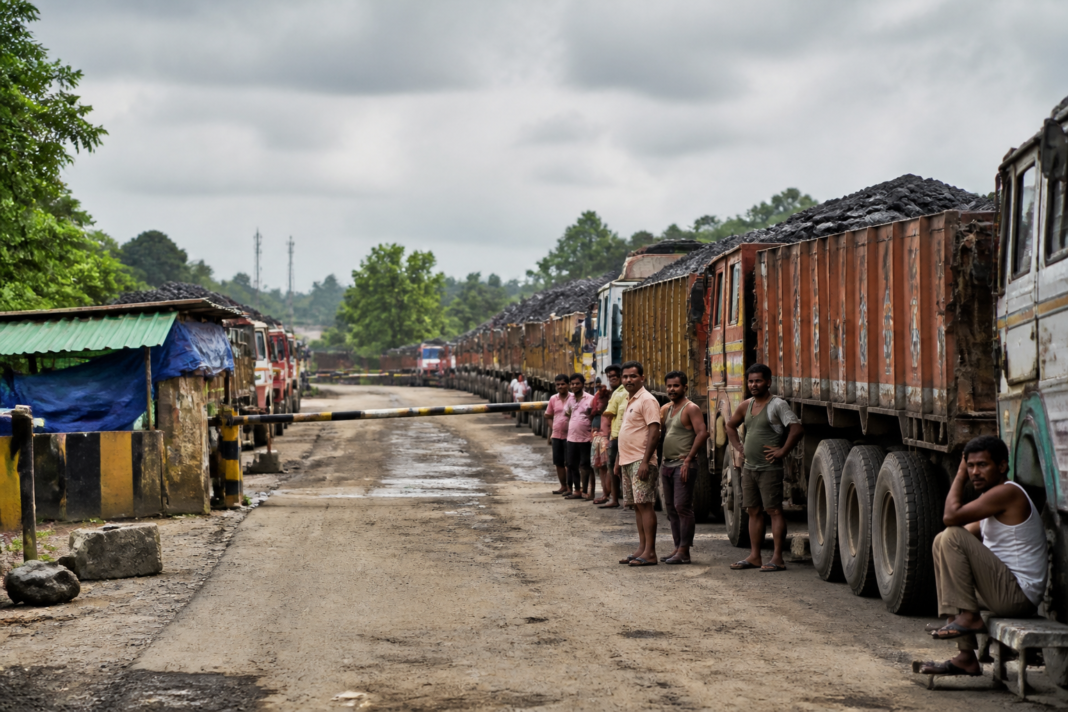 Petroleum coke trucks halted at the Assam-West Bengal border