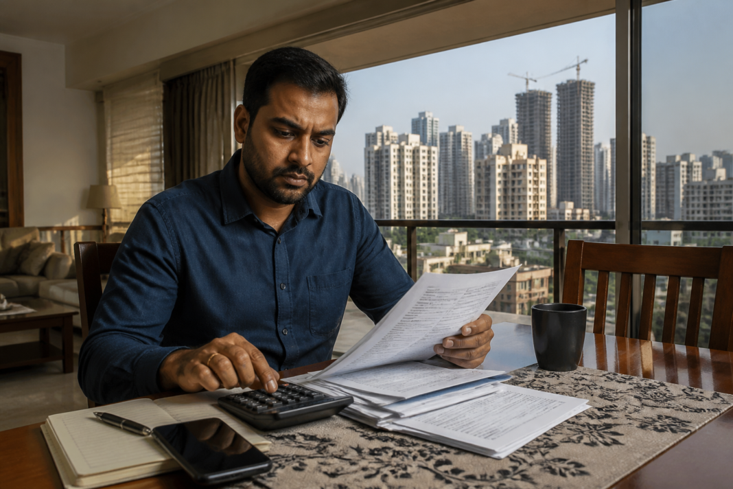 RBI repo rate hike impact on a homeowner reviewing a floating-rate home loan