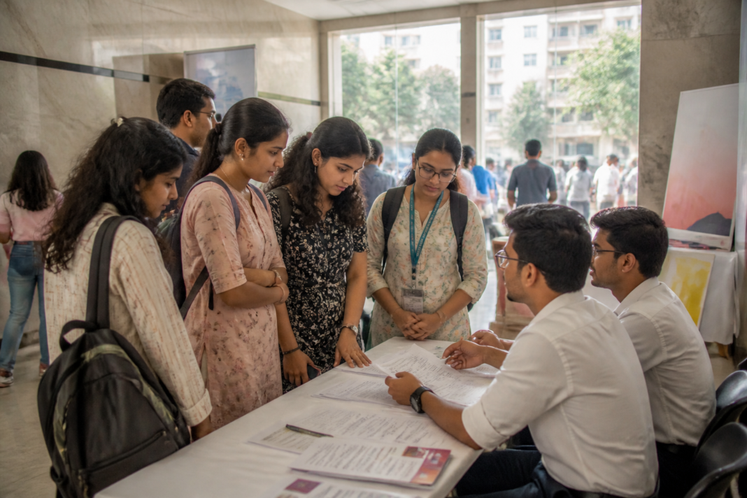 Tamil Nadu voter enrolment drive outreach at an urban college with young first-time voters
