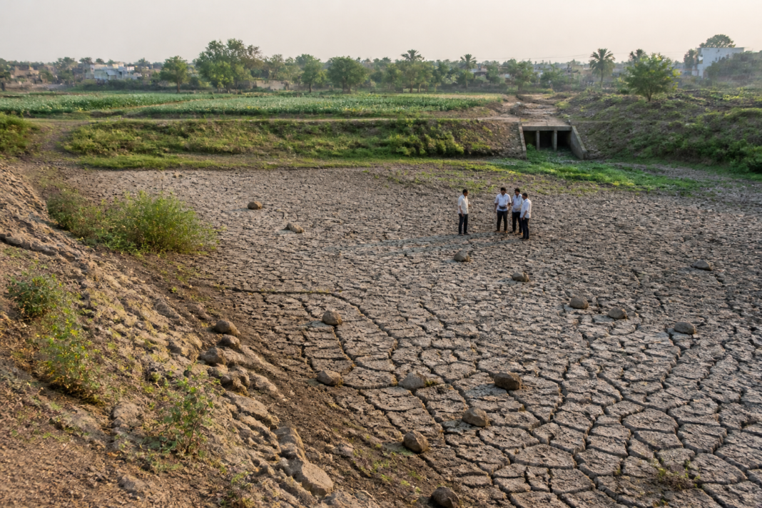 Shendgewadi lake in Shirur taluka lying dry amid concerns over water shortages