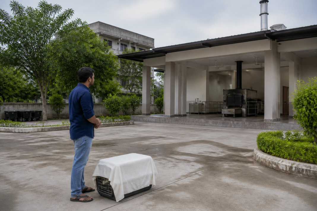 Ahmedabad dog crematorium facility serving pet owners and stray dogs