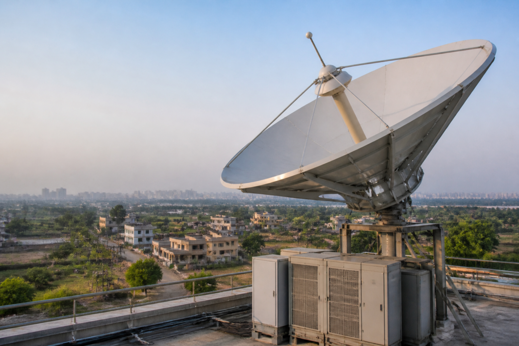 Eutelsat OneWeb India satellite connectivity infrastructure supporting remote communities