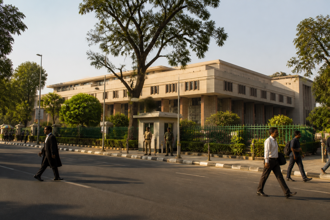Delhi HC building representing the road-inspection case involving Parvesh Verma