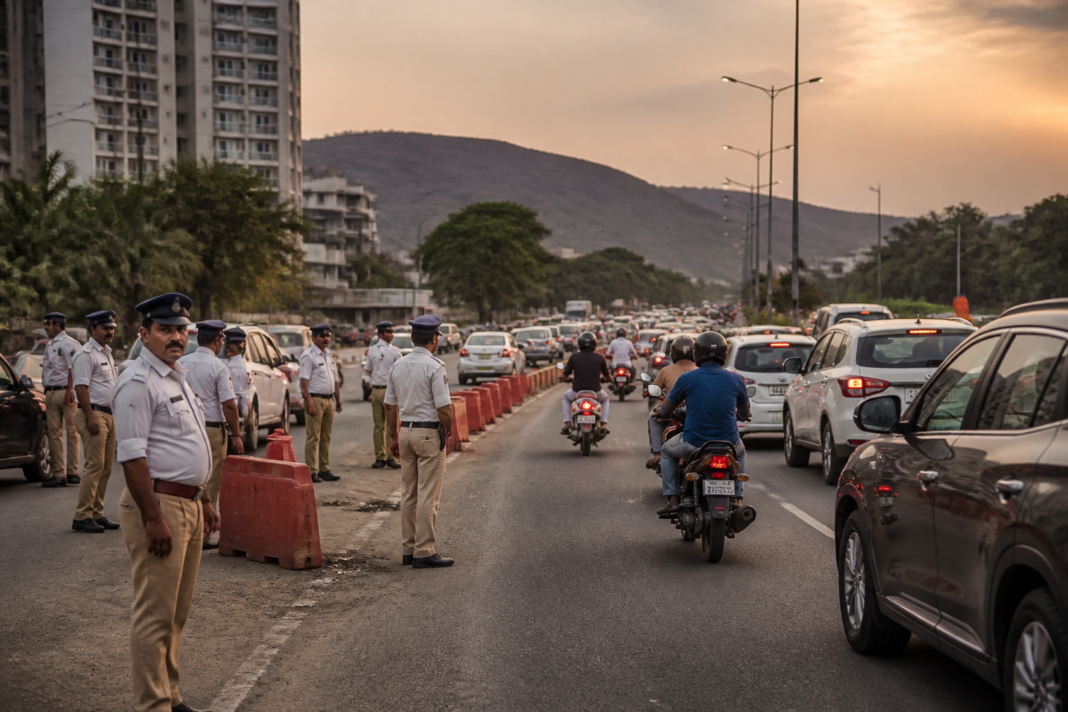 Pune traffic plan for VIP movement and diversions on Sinhagad Road near Donaje