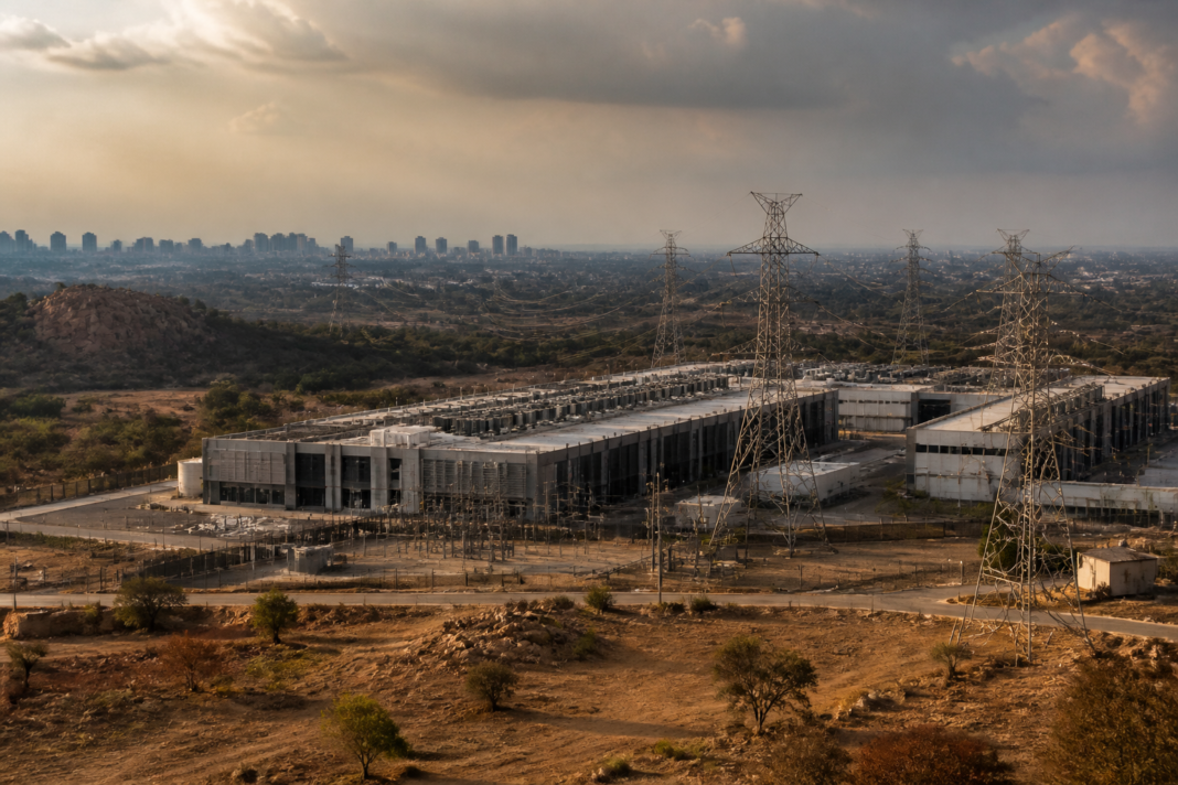 Hyderabad data centres near power infrastructure and water-stressed urban development