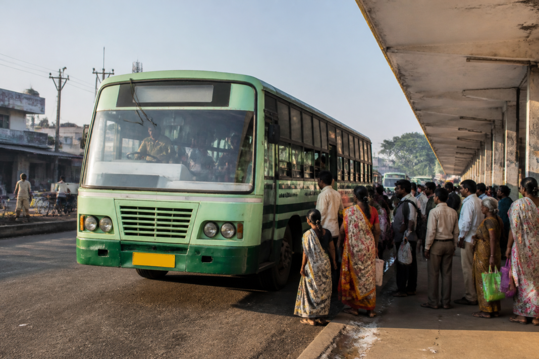Tamil Nadu bus fares reduced on a government suburban bus operating between districts