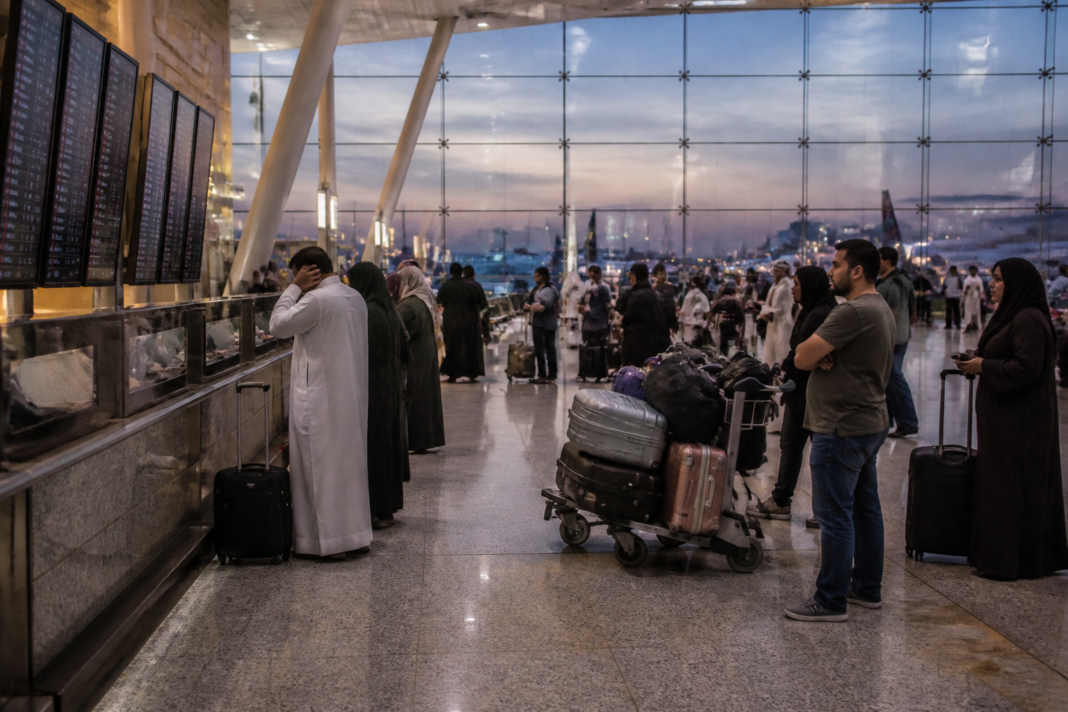 Riyadh flight cancellations affecting Indian airline services at a Saudi airport