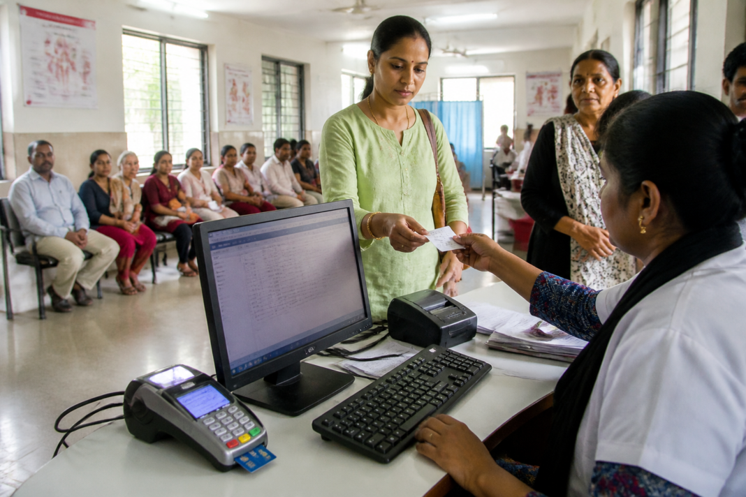 BMC digital payments planned at a Mumbai municipal clinic registration desk