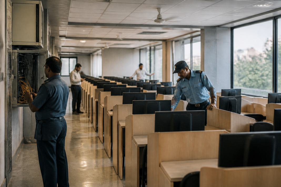 Exam reforms and computer-based testing infrastructure at an Indian examination centre