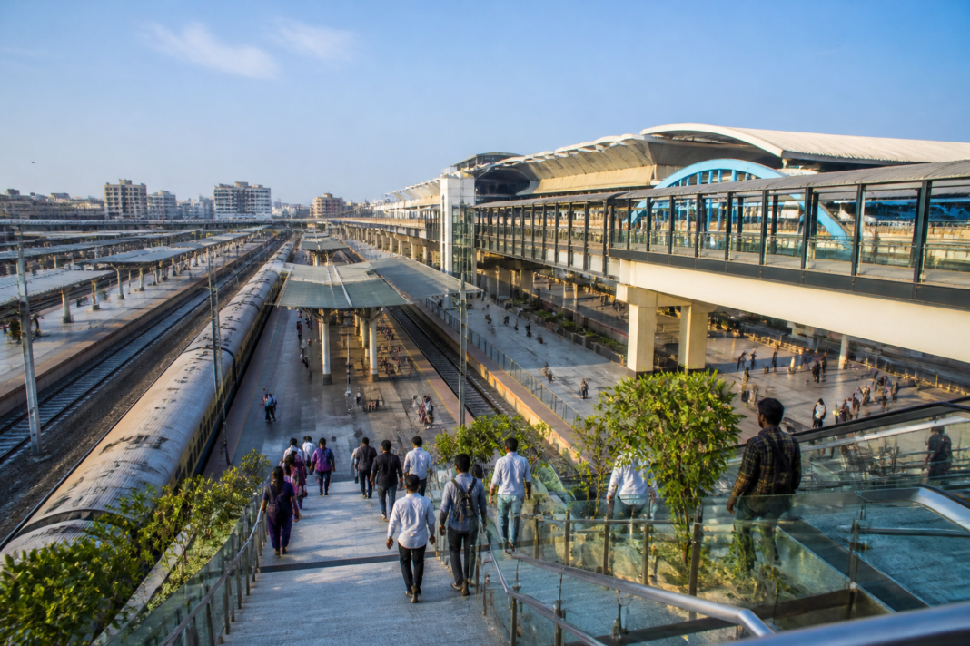 Sabarmati railway station redevelopment with upgraded platforms and multimodal transport links in Ahmedabad