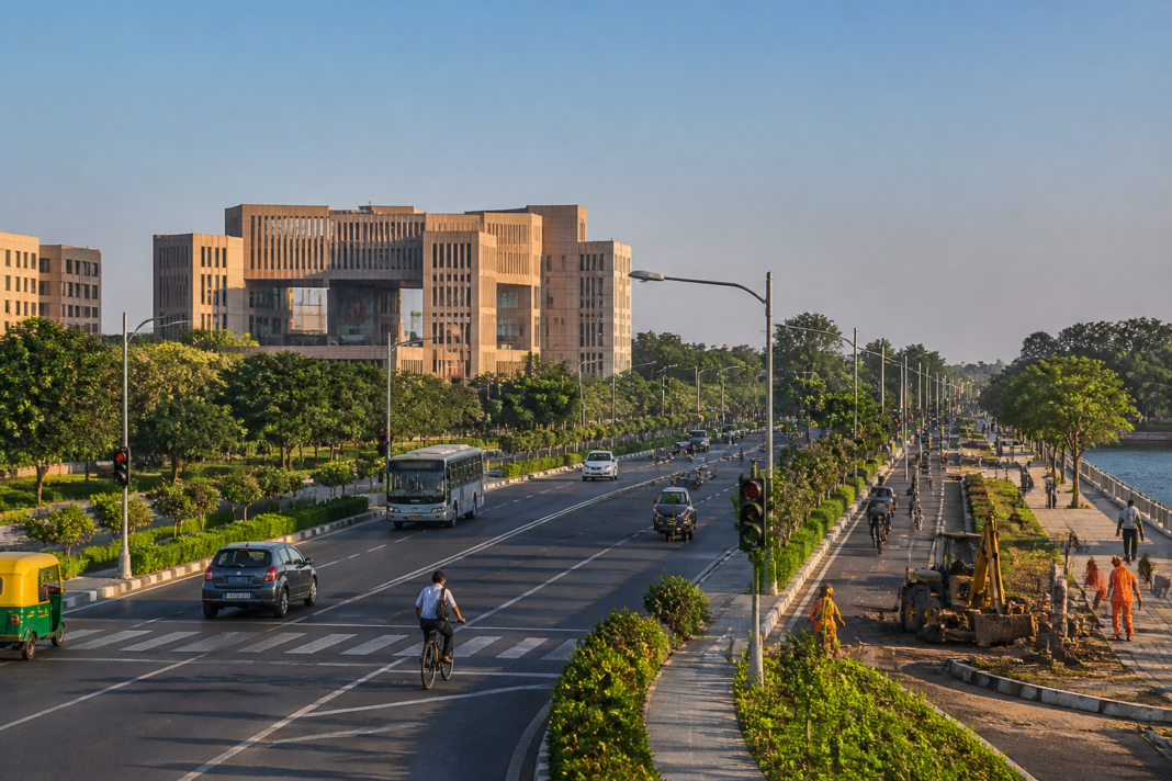 Gandhinagar civic election manifesto vision for smart roads and greener public infrastructure