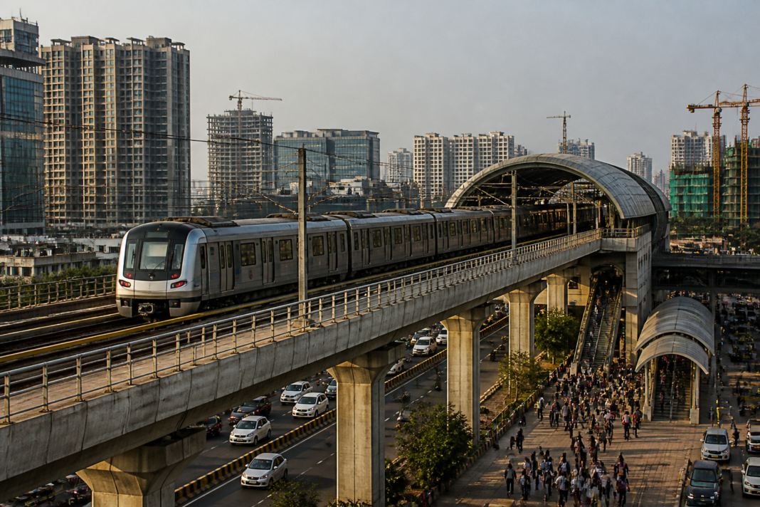 Haryana metro expansion linking Gurugram and Faridabad across the Delhi-NCR urban region