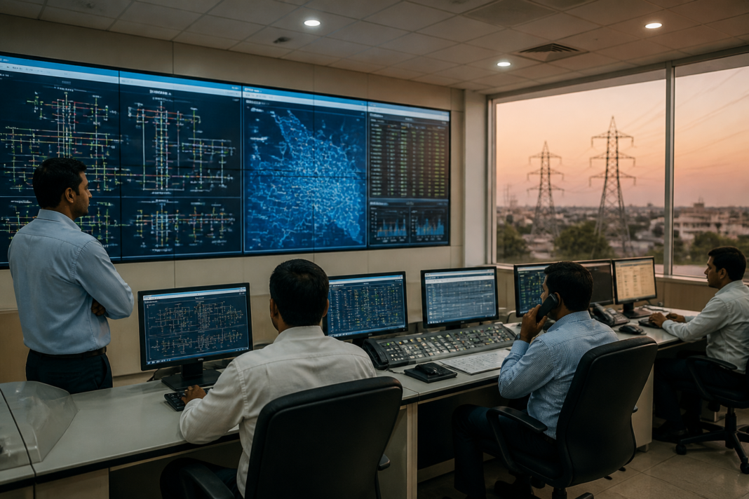 RTFMS integration monitoring Telangana’s electricity distribution network through a SCADA control room