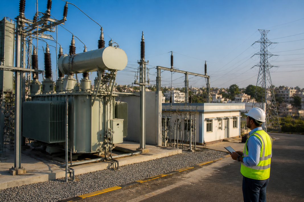 RTFMS integration at a Telangana power substation connected to a SCADA monitoring network