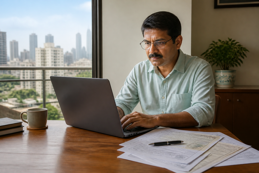 Maharashtra property card services shown through an online government records portal