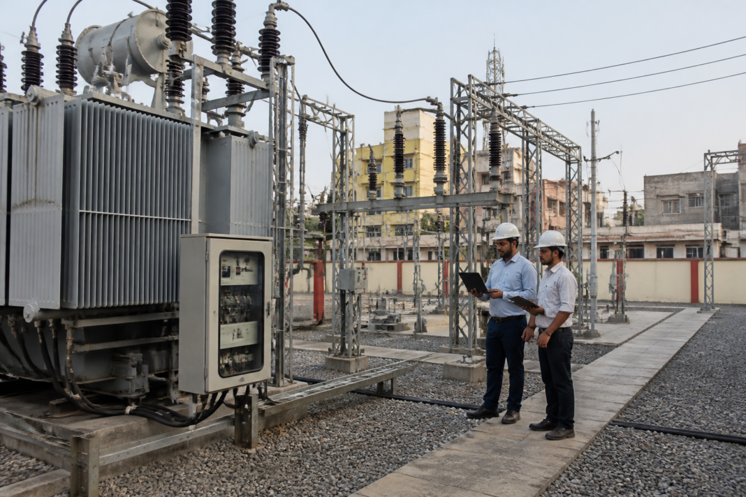 RTFMS integration at a Karimnagar power substation linked to Telangana’s SCADA network