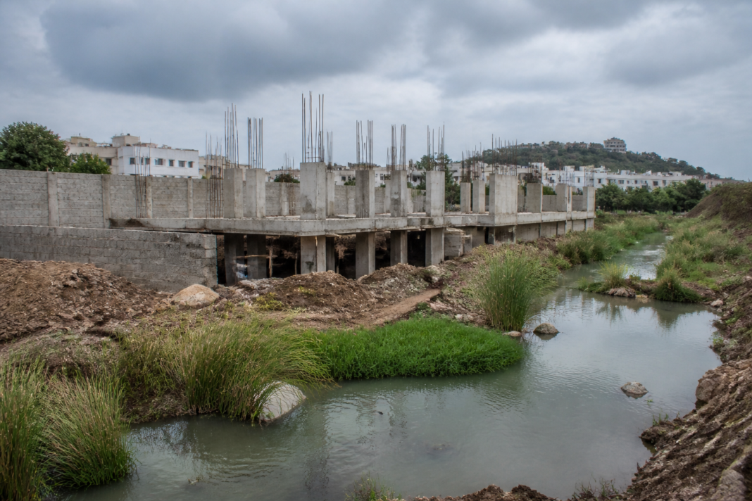 Hyderabad villa project beside a vulnerable feeder channel near Koheda