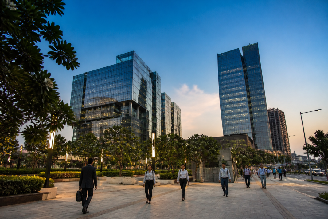 GIFT City investment tourism represented by a modern financial district in Gujarat
