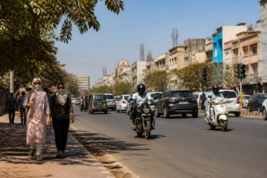 Indore weather showing a hot, dry city afternoon under clear October skies