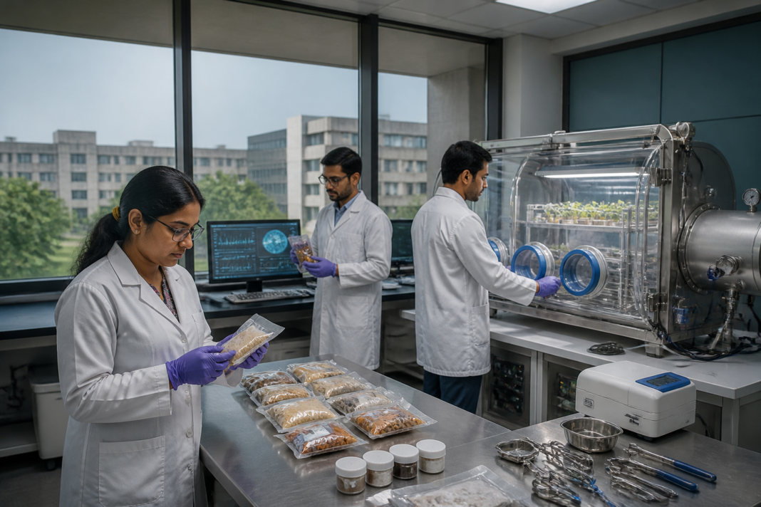 Gaganyaan astronaut nutrition research shown through a laboratory simulation at PGI Chandigarh