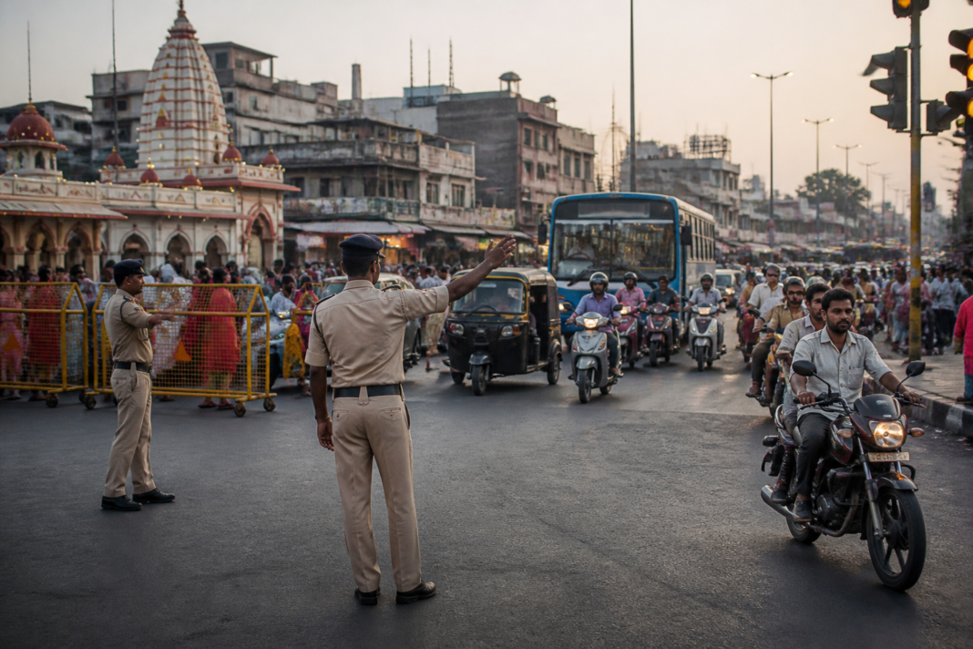 Nashik traffic diversions near Kalika temple during the Navratri fair