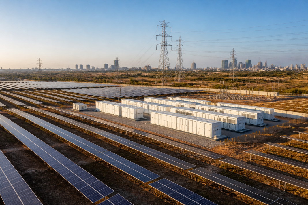 Telangana solar power project with battery storage supporting the state grid