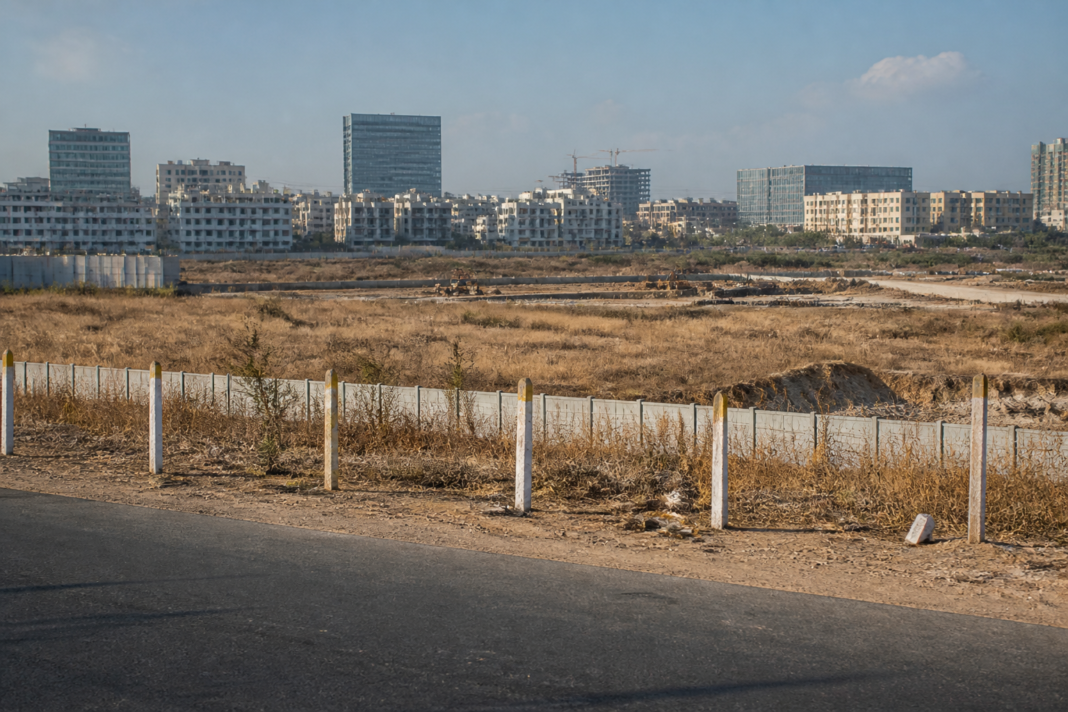 Hyderabad land valuation dispute involving public land parcels and HMDA funding