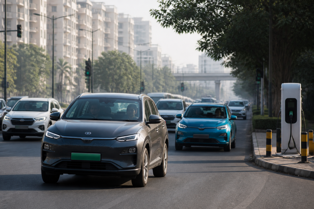 CAFE III norms shaping a fuel-efficient passenger car fleet on an Indian city road