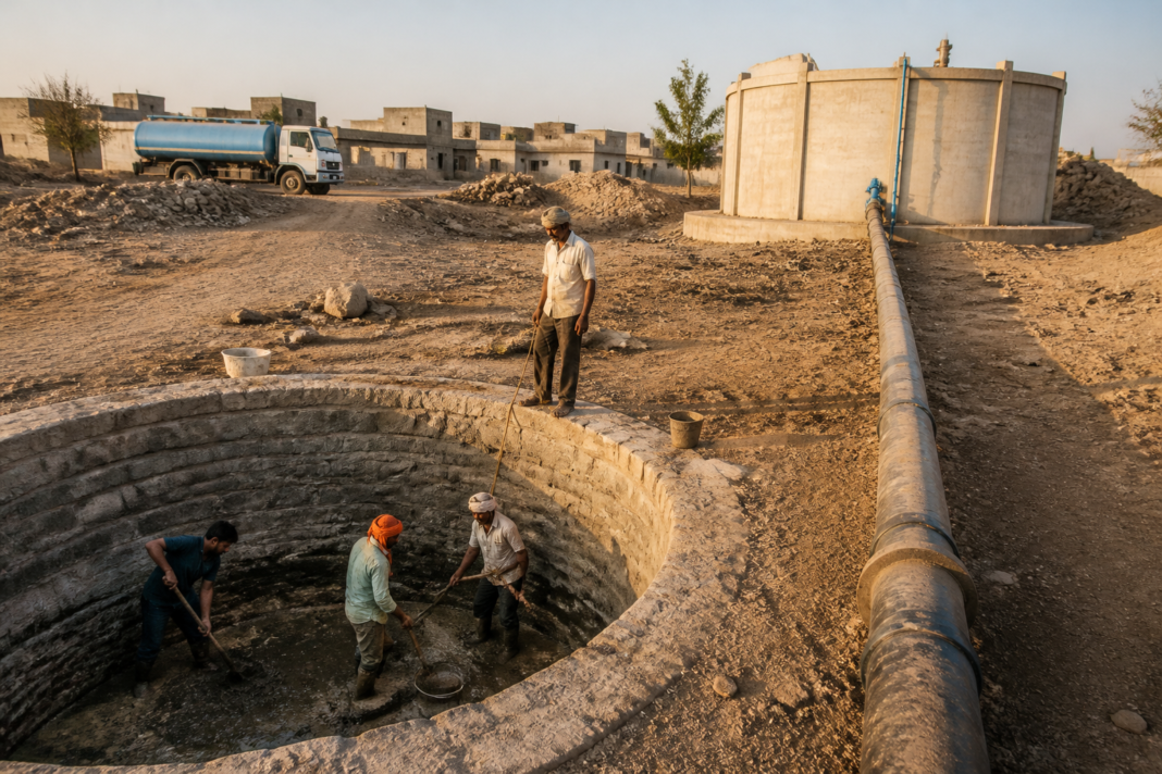 Water conservation projects supporting drought-hit communities and water infrastructure in Solapur