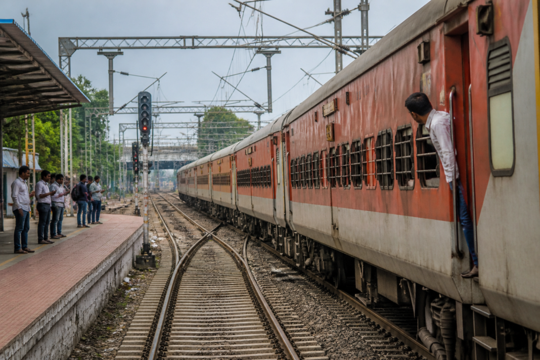 Agra Cantt Express at an Ahmedabad railway station before its route diversion