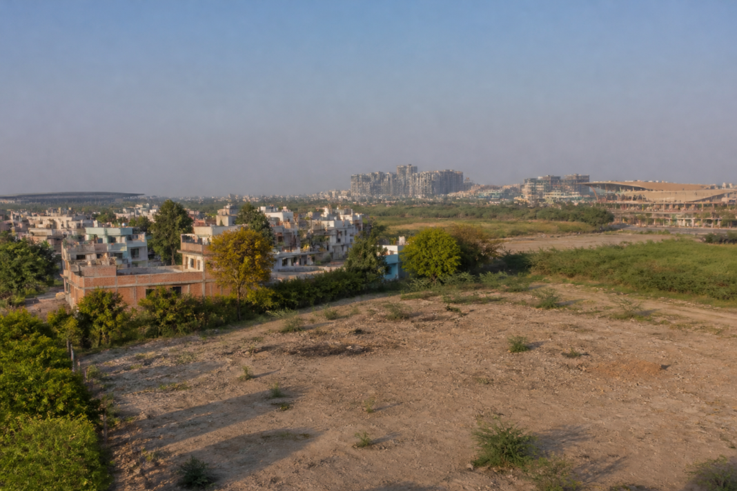 Delhi-Amritsar high-speed rail corridor alignment near Dwarka villages