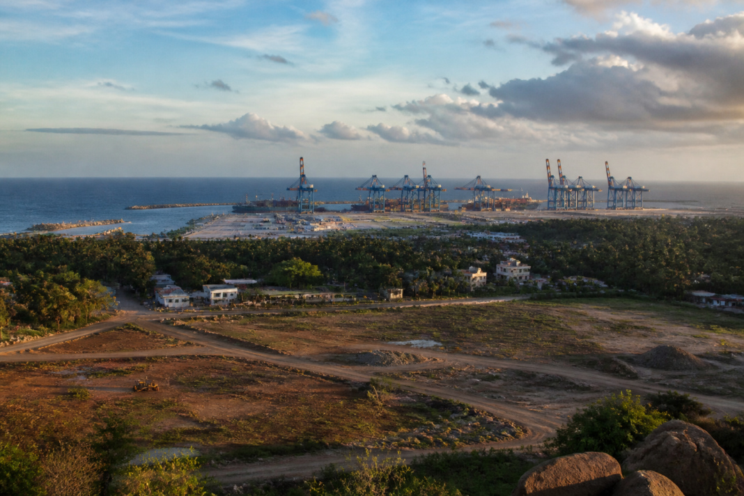 Vizhinjam port industrialisation plans near Thiruvananthapuram, with port infrastructure and land for logistics facilities
