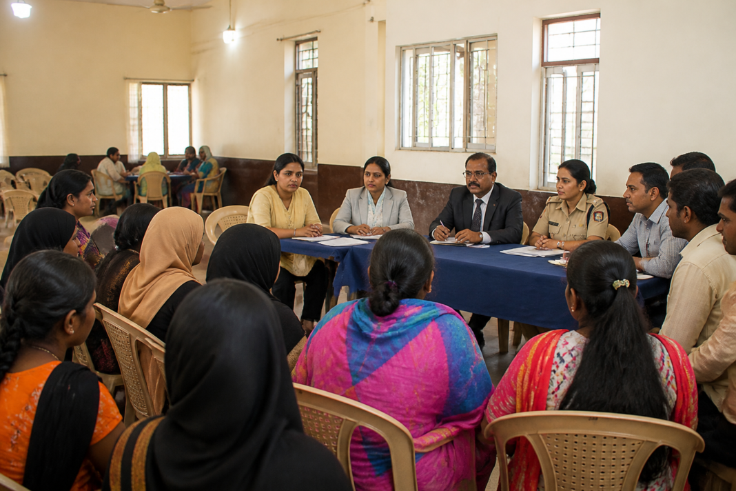 Hyderabad legal clinic attended by government officials and women seeking justice