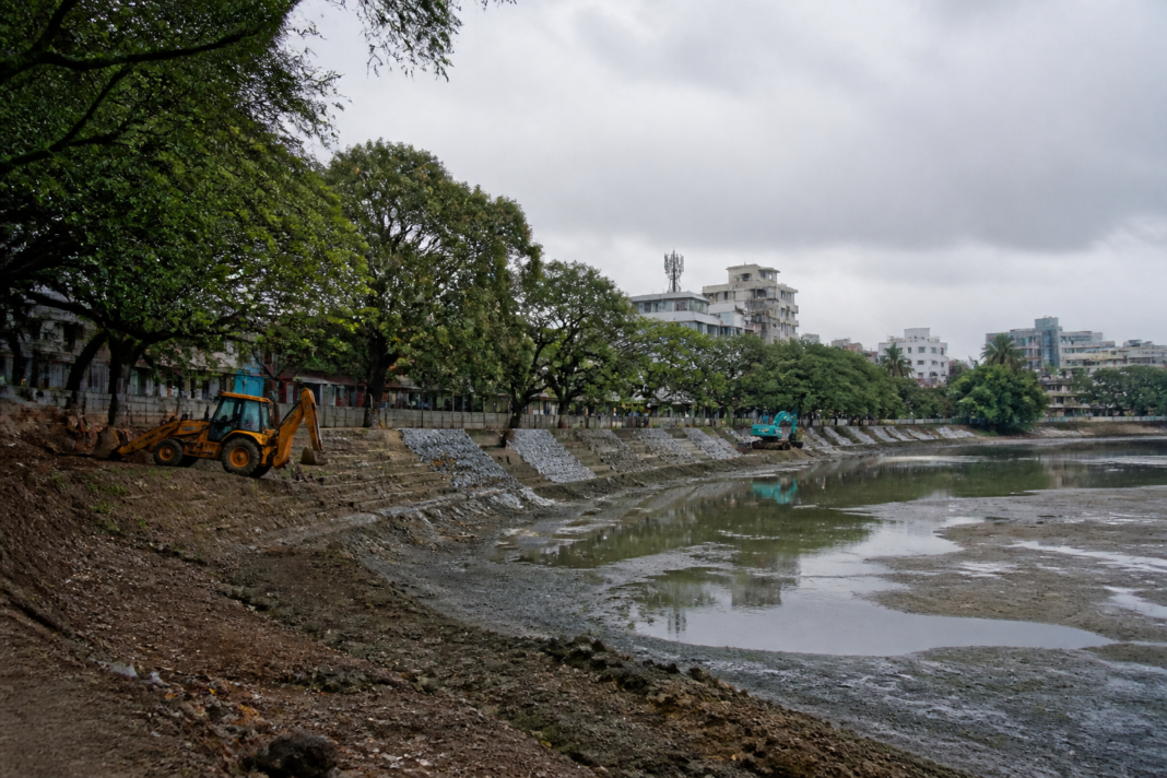 Ulsoor Lake restoration works with its lakebed, bund and urban surroundings in Bengaluru