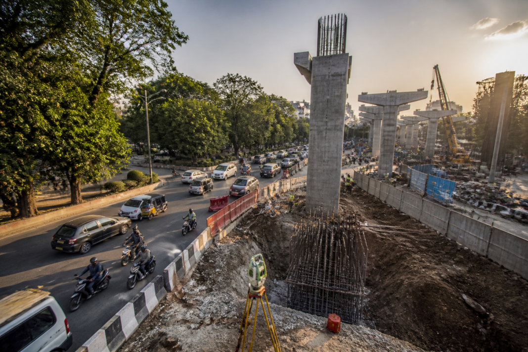 KBR Park flyover construction and junction works in Hyderabad