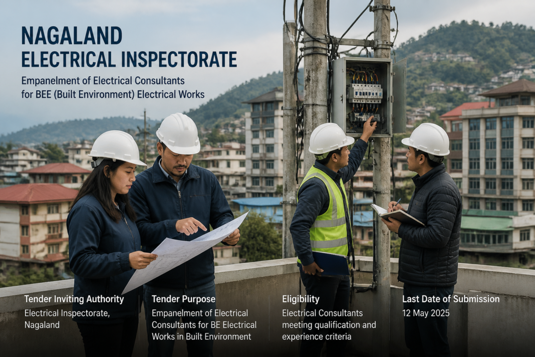 Electrical inspectors and consultants reviewing built environment electrical infrastructure in Nagaland