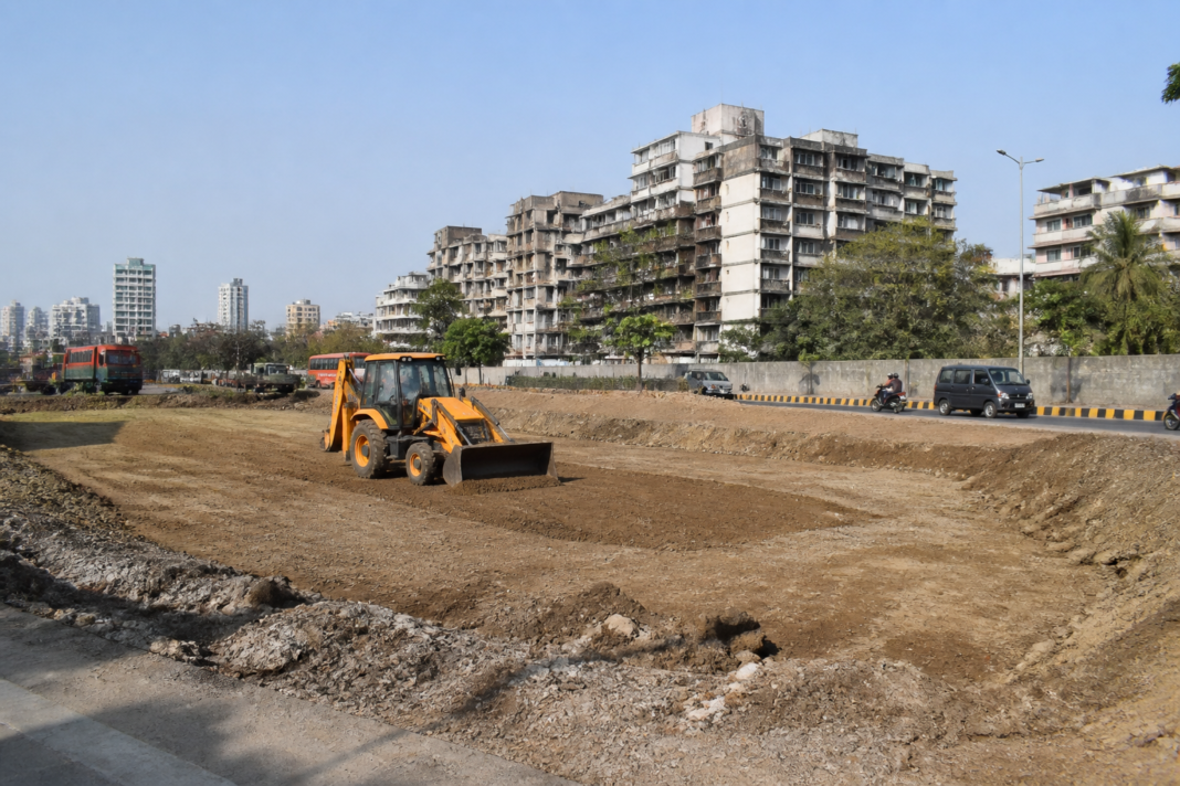 Civil maintenance work for levelling BMC Plot No 119B in A Ward, Mumbai municipal area
