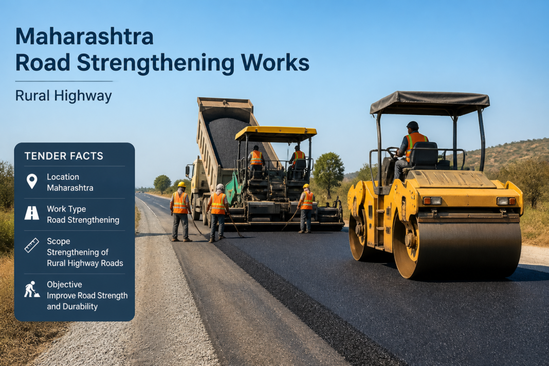 Road strengthening and civil works on NH 8 in TalRahuri Maharashtra with construction machinery and workers