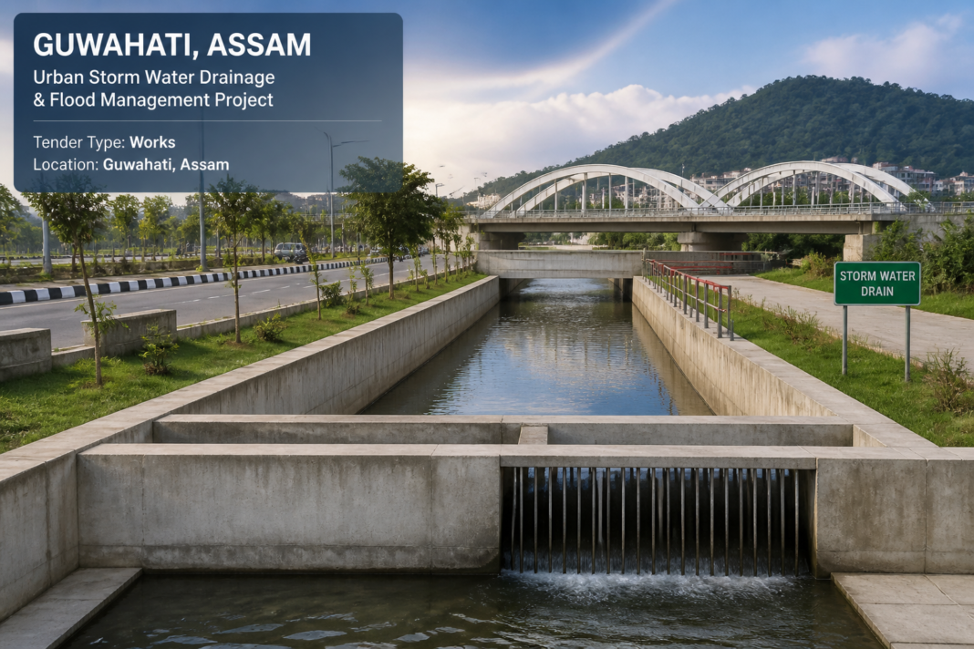 Urban storm water drainage infrastructure and flood management facilities in Guwahati city under development