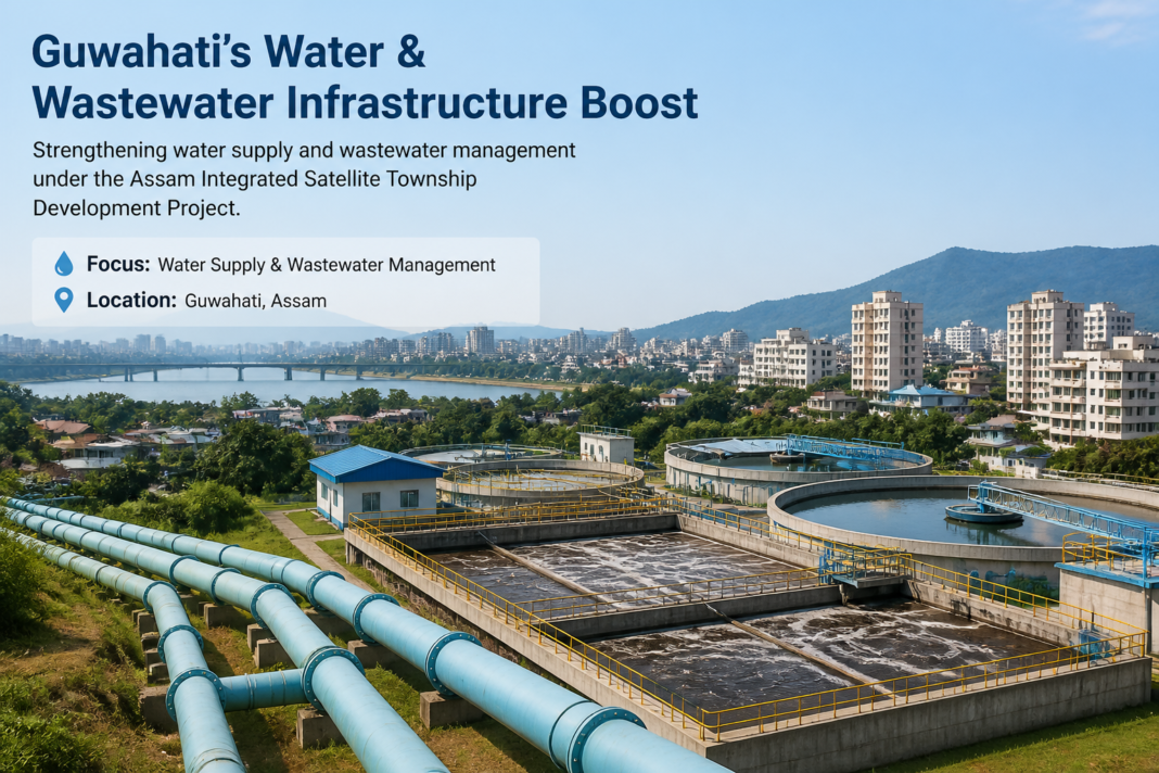 Urban infrastructure development in Guwahati focusing on water supply and wastewater treatment planning for satellite township project