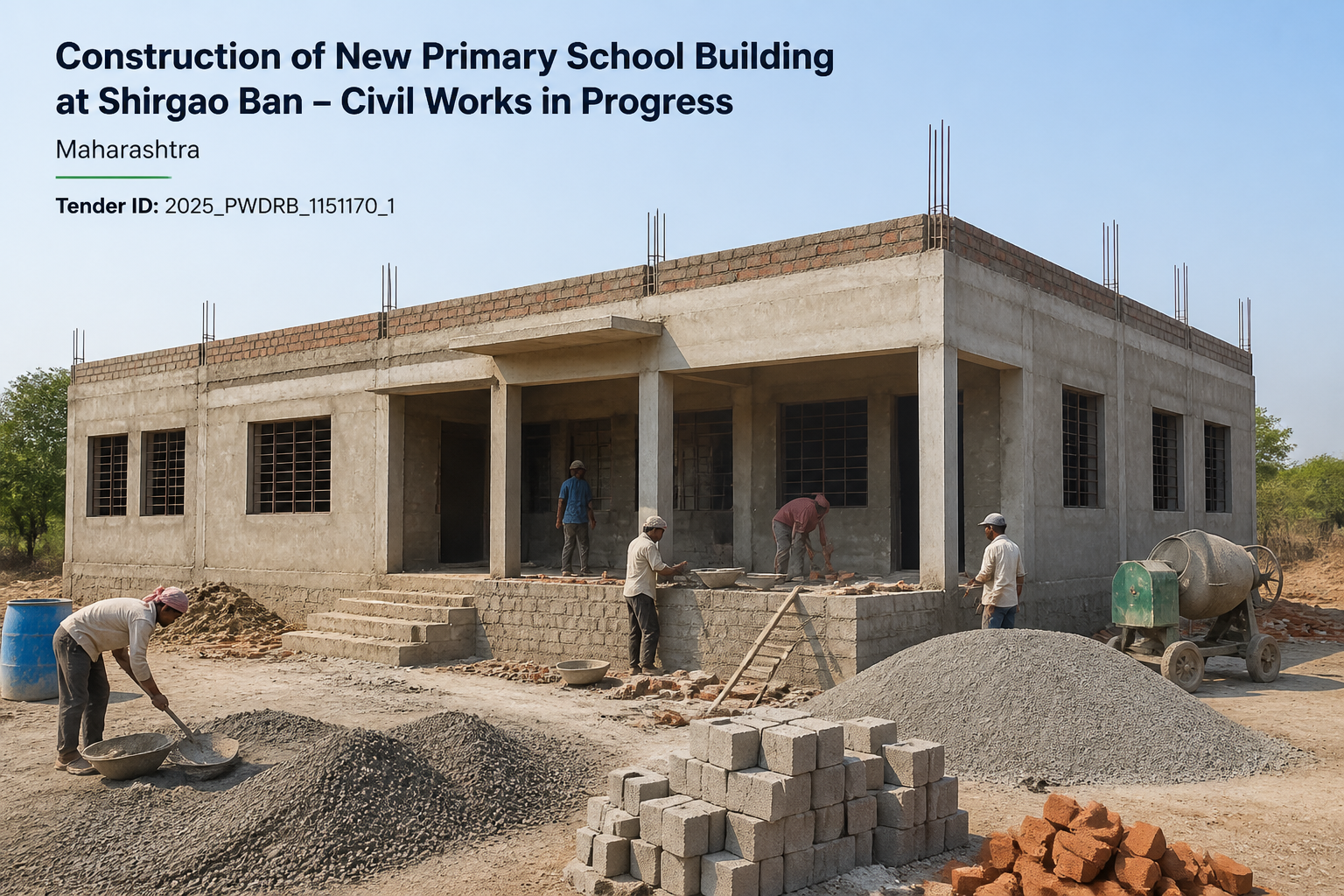 Government Building Railing Maharashtra Government Tender for One-Room School Building Construction