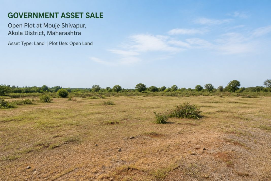 Open plot land at Mouje Shivapur Akola Maharashtra for government tender sale